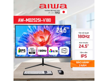 Màn hình máy tính Aiwa 25inch IPS FullHD 180Hz - AW-MD2525I-V180 - Tần Số Quét 180Hz Siêu Mượt, Hiệu Năng Vượt Trội